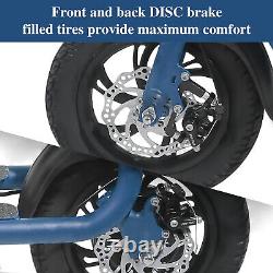 Trottinette Électrique pour Adultes avec Siège, Trottinettes Portables pour Adultes 15,5 MPH Double 450W