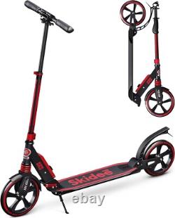 Trottinette Portable à Hauteur Ajustable avec Grandes Roues de 9 Pouces Idée Cadeau Parfaite