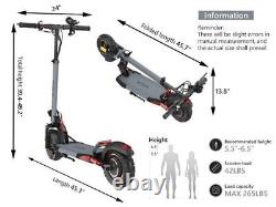 Trottinette électrique 800W pour adultes, trottinette E pour les trajets, pneus de 10 pouces, vitesse maximale de 45 km/h