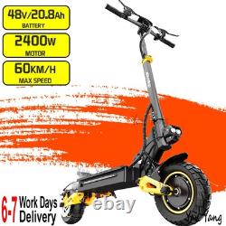 Trottinette électrique à double moteur pour adultes, longue portée, vitesse rapide, e-trottinettes pour le trajet urbain