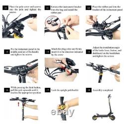 Trottinette électrique à double moteur pour adultes, longue portée, vitesse rapide, e-trottinettes pour le trajet urbain