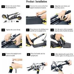 Trottinette électrique à double moteur pour adultes, longue portée, vitesse rapide, e-trottinettes pour le trajet urbain