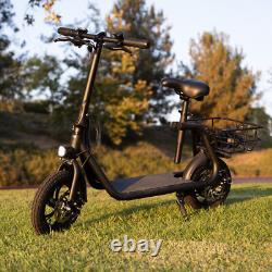 Trottinette électrique avec siège 450W, trottinette pliable, vélo électrique pour adultes en milieu urbain