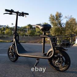 Trottinette électrique avec siège 450W, trottinette pliable, vélo électrique pour adultes en milieu urbain