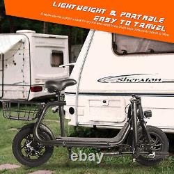 Trottinette électrique avec siège 450W, trottinette pliable, vélo électrique pour adultes en milieu urbain