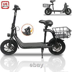 Trottinette électrique avec siège 450W, trottinette pliable, vélo électrique pour adultes en milieu urbain