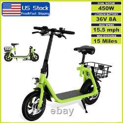 Trottinette électrique pliable 450W avec siège pour adultes, nouvelle trottinette de sport pour le transport.