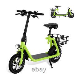 Trottinette électrique pliable 450W avec siège pour adultes, nouvelle trottinette de sport pour le transport.