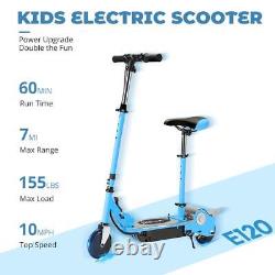 Trottinette électrique pliable Maxtra Blue pour enfants, portable pour les déplacements avec siège amovible US