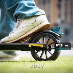 Trottinette électrique pliable pour adultes et adolescents de 8 ans et plus avec 6 pneus, 200W 12Mph, gris