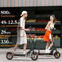 Trottinette électrique pliable rechargeable pour adultes, scooter à pied, transport urbain sécurisé.