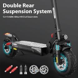 Trottinette électrique pour adulte 800W E-Scooter 25MPH 10'' Pneu tout-terrain Pliable pour trajet domicile-travail