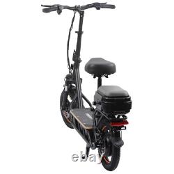 Trottinette électrique pour adulte extérieure pliable portable avec siège et panier de shopping