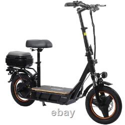 Trottinette électrique pour adulte extérieure pliable portable avec siège et panier de shopping