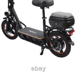 Trottinette électrique pour adulte extérieure pliable portable avec siège et panier de shopping