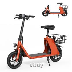 Trottinette électrique pour adultes pliable avec siège 450W trottinette de commuter rouge