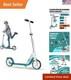 Trottinette En Aluminium Pliable Légère Tout-terrain Pour Enfants Et Adultes 220 Lbs