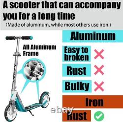 Trottinette en aluminium pliable légère tout-terrain pour enfants et adultes 220 lbs