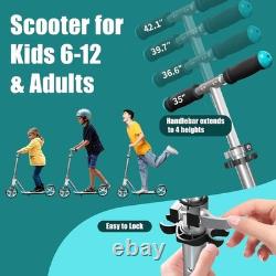Trottinette en aluminium pliable légère tout-terrain pour enfants et adultes 220 lbs