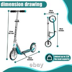 Trottinette en aluminium pliable légère tout-terrain pour enfants et adultes 220 lbs