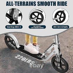 Trottinette pliable à hauteur réglable pour enfants de 6 à 12 ans et adultes, tout-terrain.