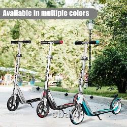 Trottinette pliable à hauteur réglable pour enfants de 6 à 12 ans et adultes, tout-terrain.