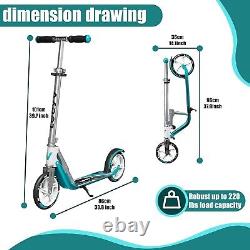 Trottinette réglable pour enfants de 6 à 12 ans et adultes légère, pliable et polyvalente