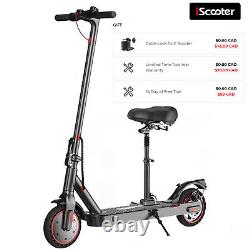 Trottinettes électriques IScooter 30KM avec siège 350W pliables 8,5'' pneus solides 9/19mph