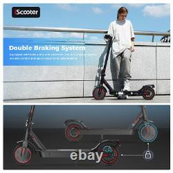 Trottinettes électriques IScooter 30KM avec siège 350W pliables 8,5'' pneus solides 9/19mph